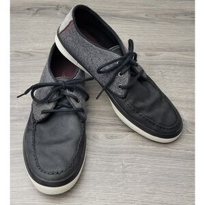 Lacoste Sevrin 416 Leather Casual Boat Shoe Black Mens 8
